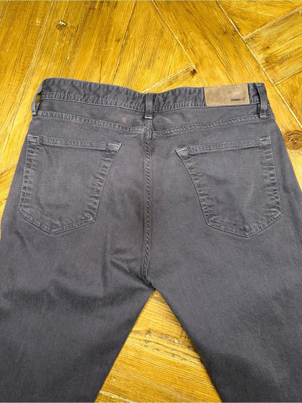 johnnie-O Cross Country Pants Mens 30x32 Dark Gray Stretch Chino Distressed
